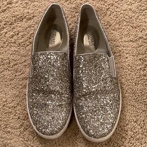 MICHAEL KORS GLITTER SLIP ONS